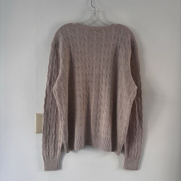 Vintage Polo Ralph Lauren 100% Silk Cable Knit Sweater Mens XL - Picture 5 of 7